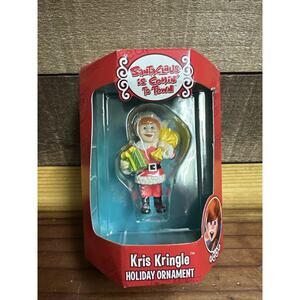 Vintage Santa Claus Is Coming To Town Kris Kringle Ornament Christmas Rare